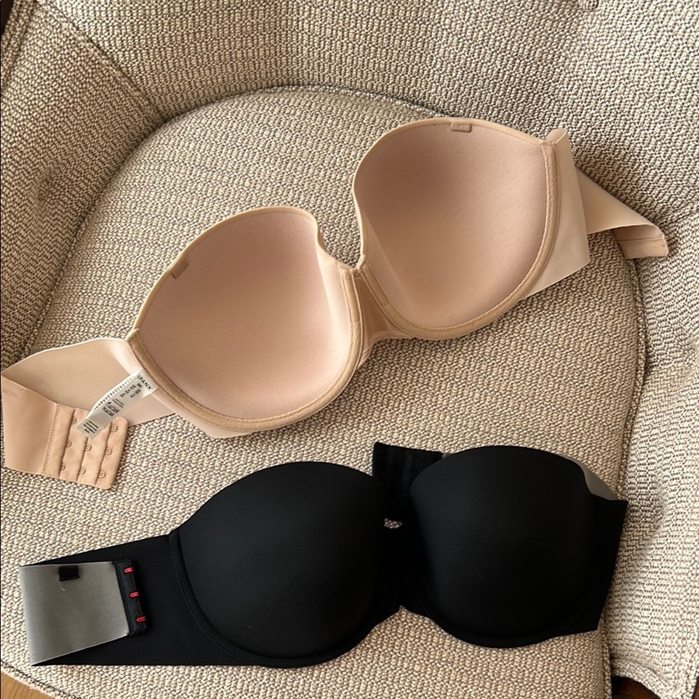Spanx Black and Tan Strapless Bras